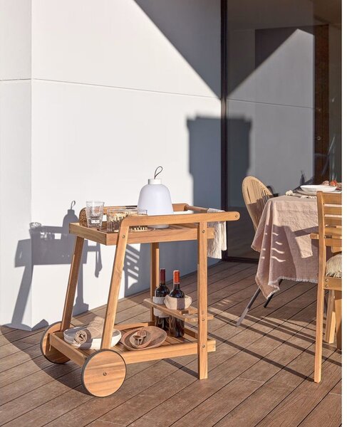 Kolica za posluživanje od masivnog bagrema 55x73 cm Felisa – Kave Home