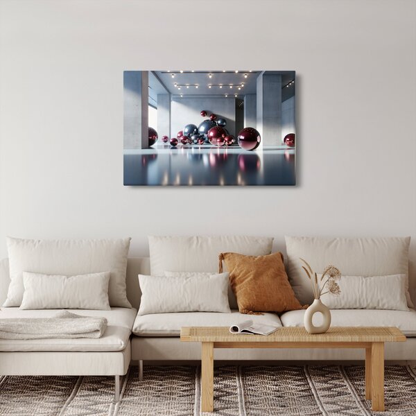 Slika - 3D prostor s kuglama II. (90x60 cm)