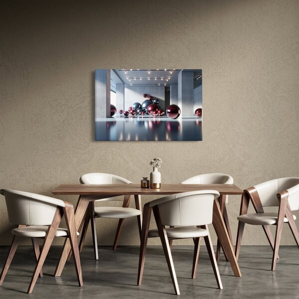 Slika - 3D prostor s kuglama II. (90x60 cm)