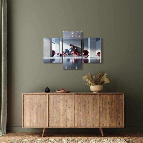 Slika - 3D prostor s kuglama II. (90x60 cm)
