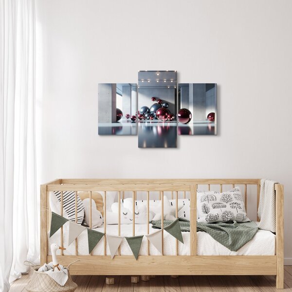 Slika - 3D prostor s kuglama II. (90x60 cm)