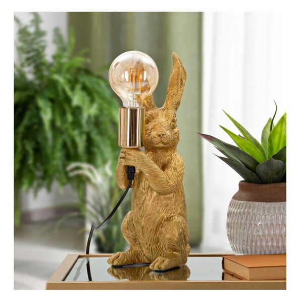 Stolna lampa u zlatnoj boji (visina 35,5 cm) Rubbit – Mauro Ferretti