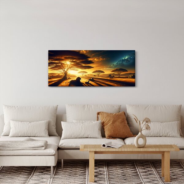 Slika - Lavovi u odmoru (120x50 cm)