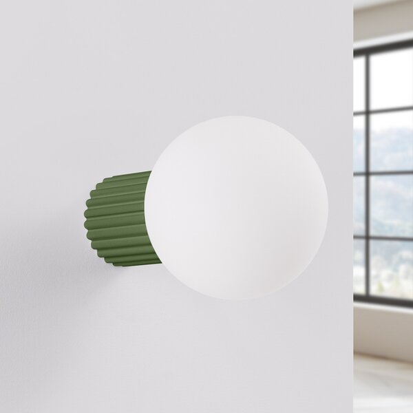 Zidne Svjetiljka SOLLUX LIGHTING, ORBI, prigušiv, Zelena, Kupaonica, Aluminij