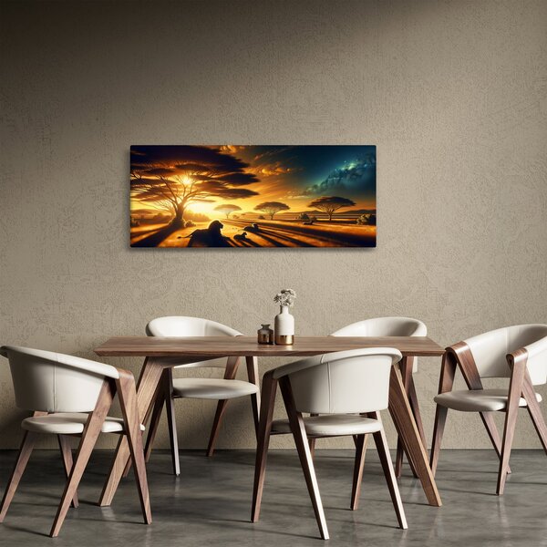 Slika - Lavovi u odmoru (120x50 cm)