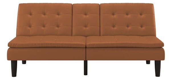 Konjak smeđa sklopiva sofa od imitacije kože 191 cm Maine – Støraa