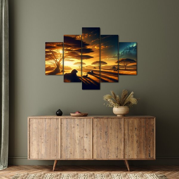 Slika - Lavovi u odmoru (150x105 cm)