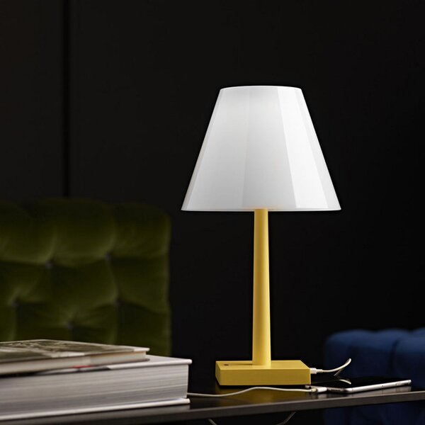 Stolne Lampa Rotaliana, Dina+, prigušiv, Žuta, Dnevna soba, Metal, Dizajn