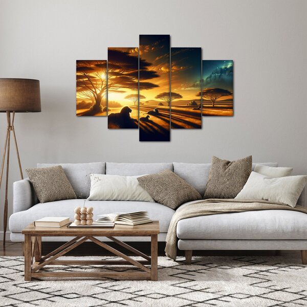 Slika - Lavovi u odmoru (150x105 cm)