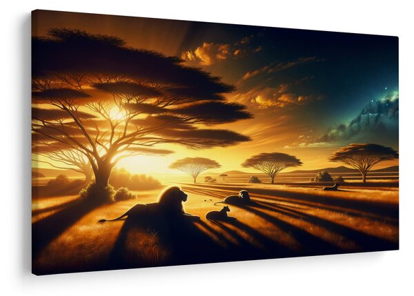 Slika - Lavovi u odmoru (90x60 cm)