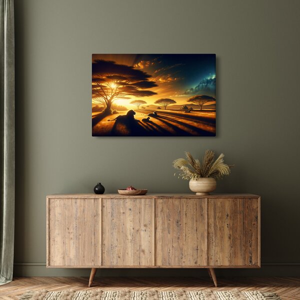 Slika - Lavovi u odmoru (90x60 cm)