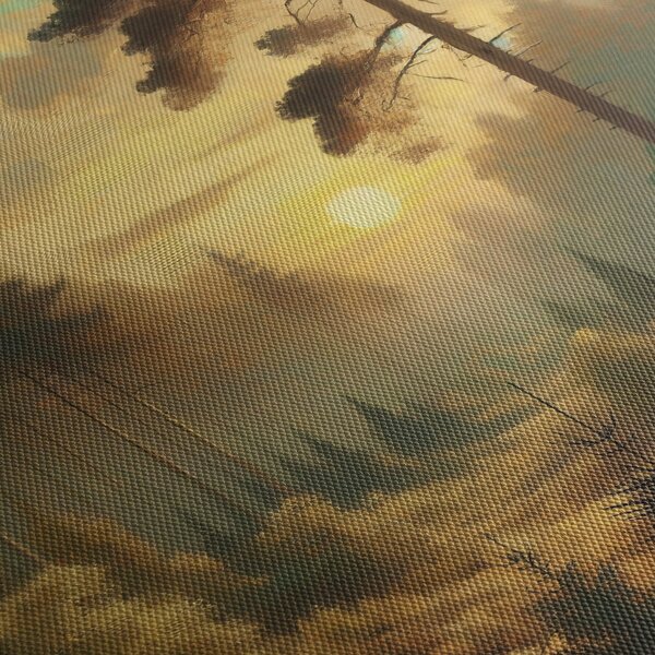 Slika - Sunce koje sja kroz šumu (90x60 cm)