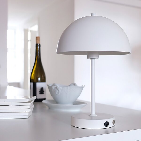 Stolne Lampa Dyberg Larsen, Stockholm, prigušiv, Bijela, Dnevna soba, Metal, Skandinavski