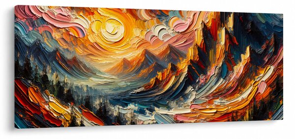 Slika - Planine okupane suncem (120x50 cm)
