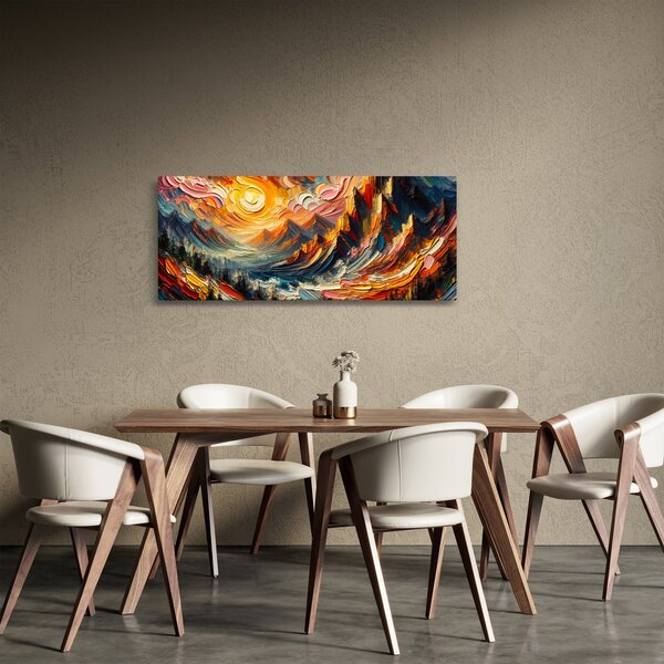 Slika - Planine okupane suncem (120x50 cm)