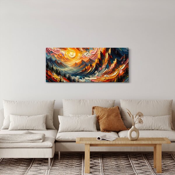 Slika - Planine okupane suncem (120x50 cm)