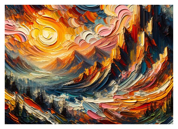 Slika - Planine okupane suncem (70x50 cm)