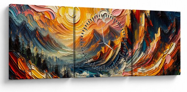 Slika - Planine okupane suncem (sa satom) (90x30 cm)