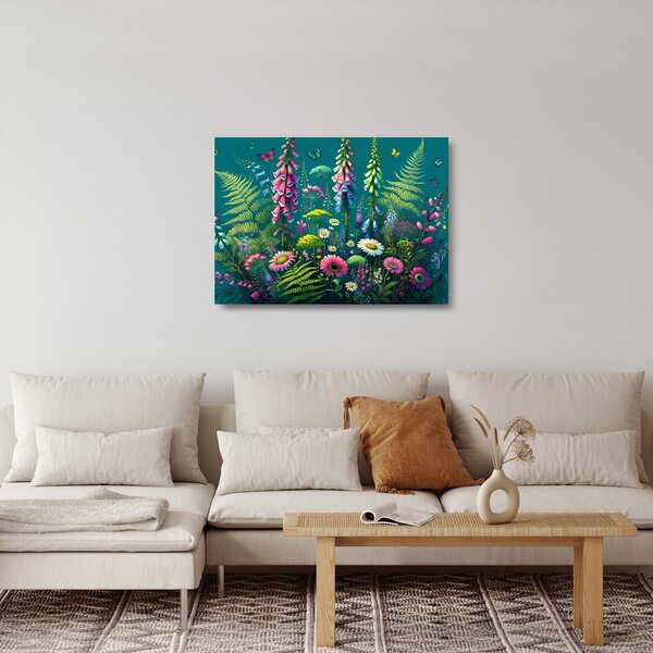 Staklena slika - Poljsko cvijeće (70x50 cm)