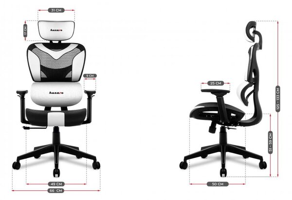 COMBAT 8.0 WHITE bijelo-crna gaming stolica