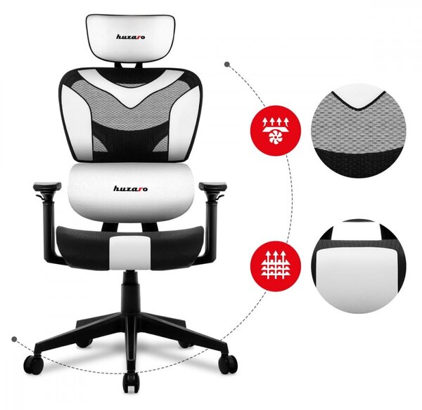 COMBAT 8.0 WHITE bijelo-crna gaming stolica