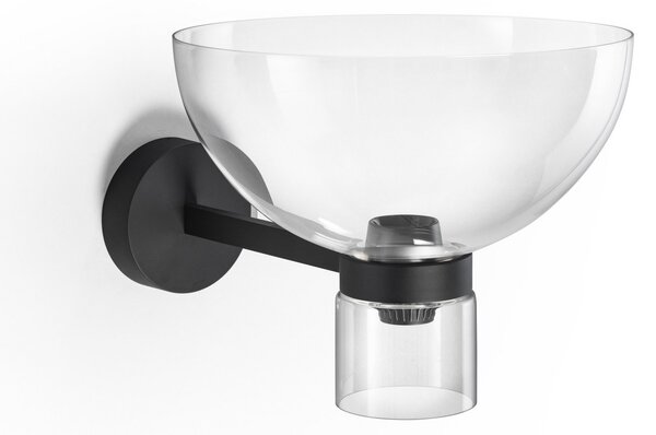Zidne Svjetiljka FLOS, Nocturne Bowl, prigušiv, Crno, Područje hodnika, Aluminij, Dizajn