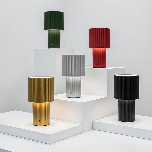Stolne Lampa Herstal, Iluma, prigušiv, Metalik, Dnevna soba, Aluminij, Moderan