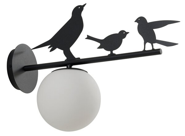 Vanjske Svjetiljka Lindby, Lintu Bird, prigušiv, Crno, Balkon, Metal, Seoska kuća / rustikalni