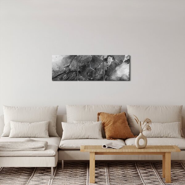 Slika - Vodene boje papige (sa satom) (90x30 cm)