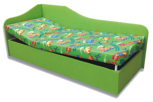 Zondo Jednostruki krevet (kauč) 80 cm Abigail (Vlak 4 + zelena x101) (L)