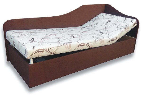 Zondo Jednostruki krevet (kauč) 80 cm Abigail (Sand 10 + tamnosmeđa 40) (D)