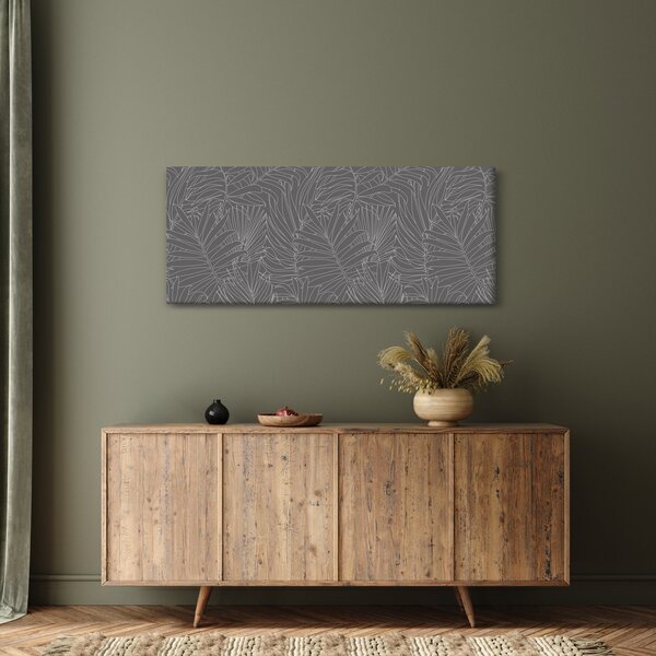 Slika - Sivo palmino lišće (120x50 cm)
