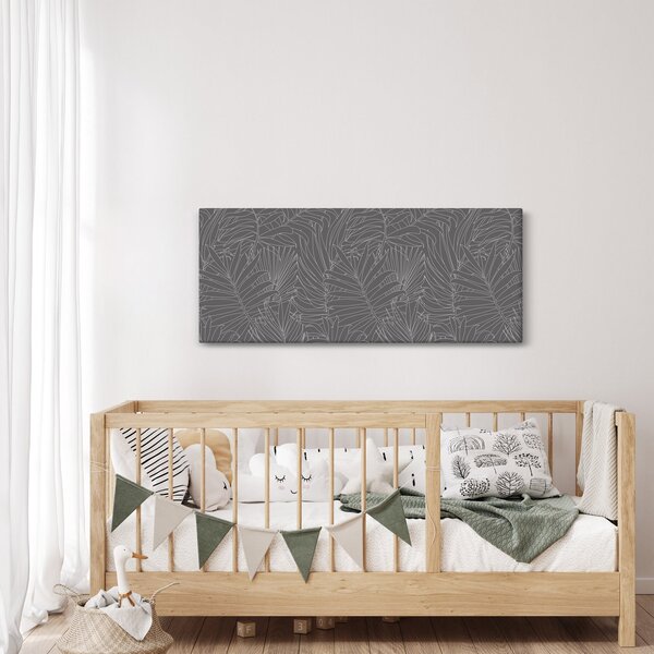 Slika - Sivo palmino lišće (120x50 cm)