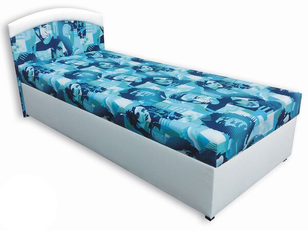 Zondo Jednostruki krevet (kauč) 80 cm Elmo (bijela umjetna koža + Elmo 2)