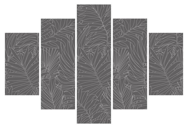 Slika - Sivo palmino lišće (150x105 cm)