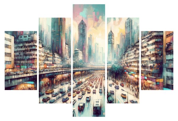 Slika - Život u velikom gradu (150x105 cm)