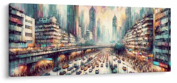 Slika - Život u velikom gradu (120x50 cm)