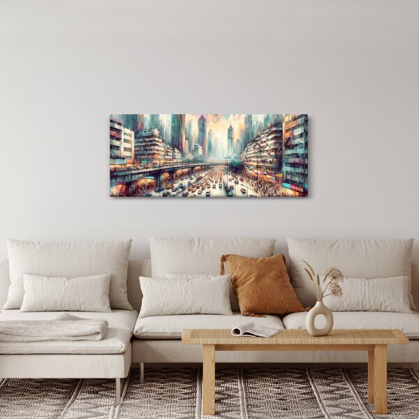 Slika - Život u velikom gradu (120x50 cm)