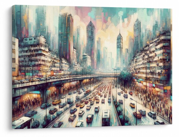 Slika - Život u velikom gradu (70x50 cm)