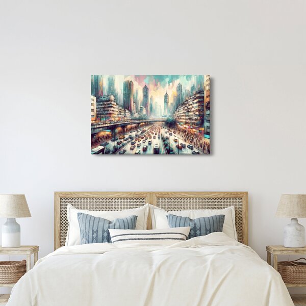 Slika - Život u velikom gradu (90x60 cm)