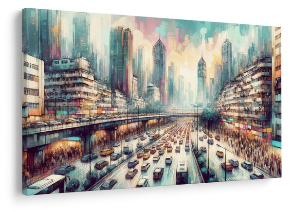 Slika - Život u velikom gradu (90x60 cm)