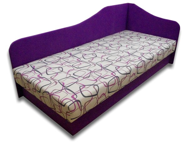 Zondo Jednostruki krevet (kauč) 80 cm Lady 87 (Ljubičasta 49 + Dodo 1058) (D)