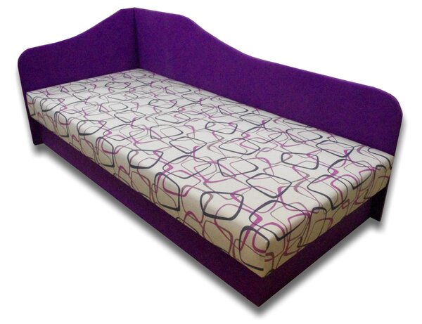Zondo Jednostruki krevet (kauč) 80 cm Lady 87 (Ljubičasta 49 + Dodo 1058) (L)