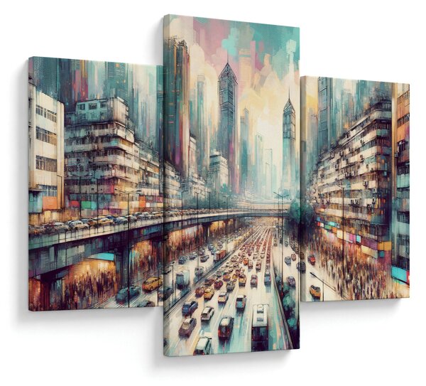 Slika - Život u velikom gradu (90x60 cm)