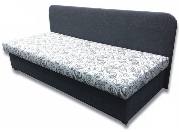 Zondo Jednostruki krevet (kauč) 80 cm Lady IV (siva 81 + Elite 04 sive ruže)