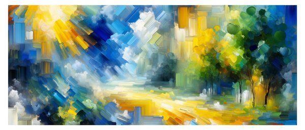 Slika - Apstraktni sunčani dan (120x50 cm)