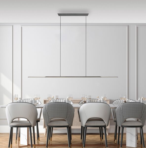 Viseće Svjetiljka PURE, Surface, prigušiv, Sivo, Dnevna soba, Aluminij, Moderan
