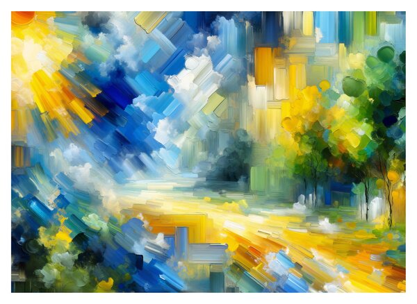 Slika - Apstraktni sunčani dan (70x50 cm)