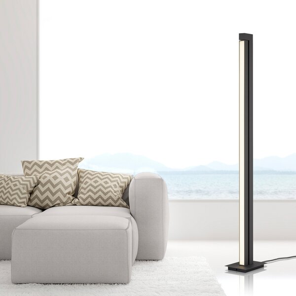 Podne Lampa PURE, Pure Lines Floor, prigušiv, Crno, Dnevna soba, Metal, Moderan