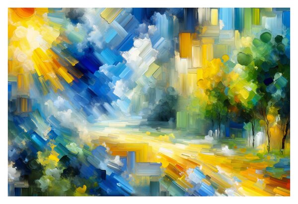 Slika - Apstraktni sunčani dan (90x60 cm)